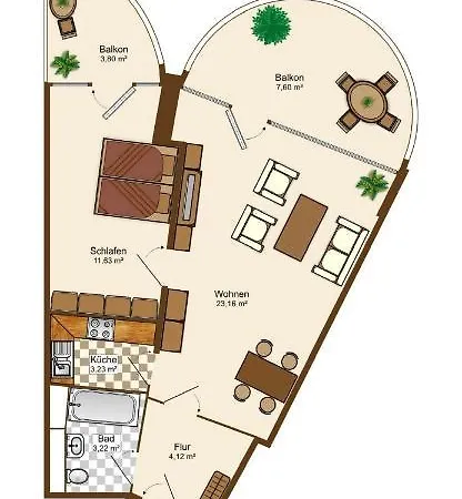 Apartment Suite-xxi View Hotelturm *
